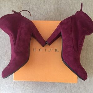 💜 Burgundy  Ankle Boots